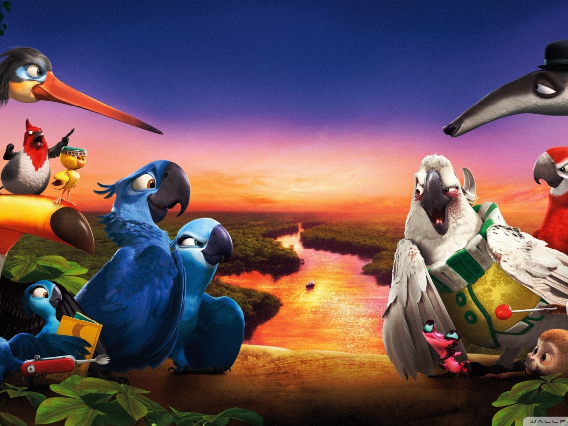 Птицы из мультфильма