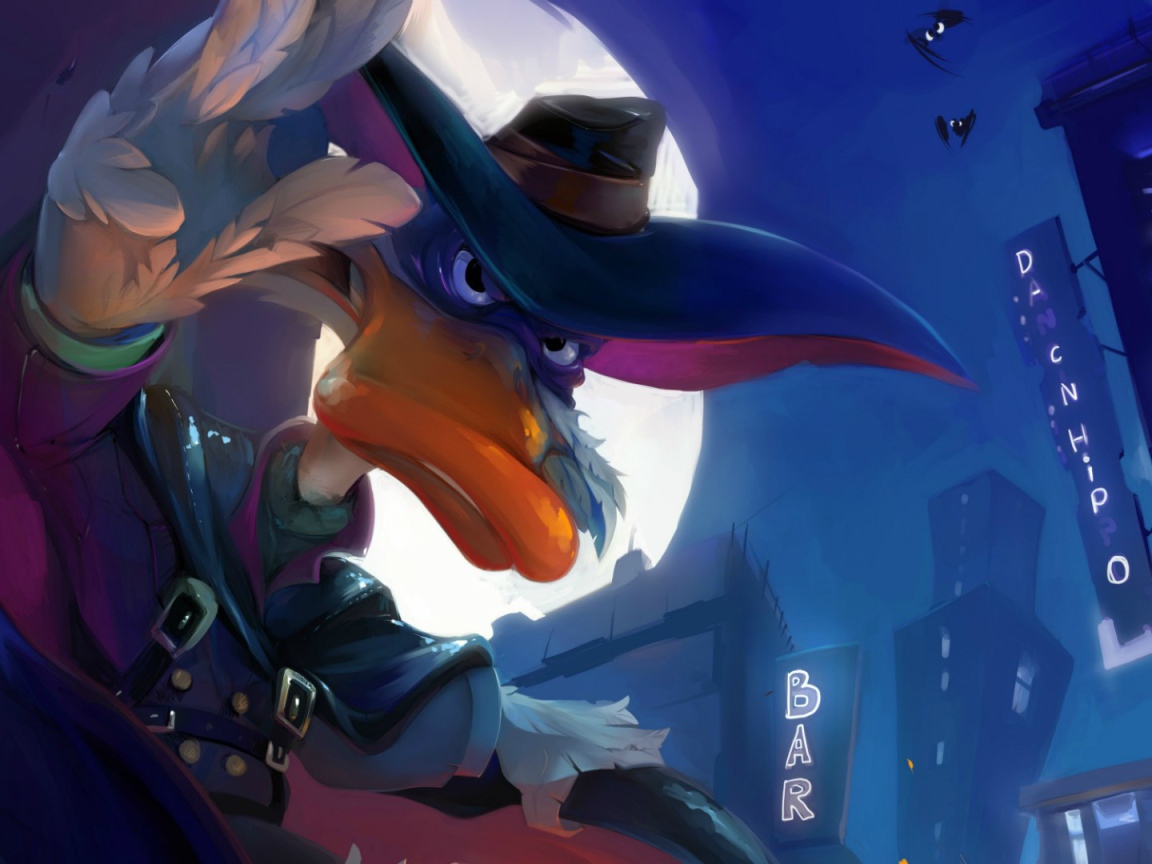 Утка из мультфильма Чёрный Плащ