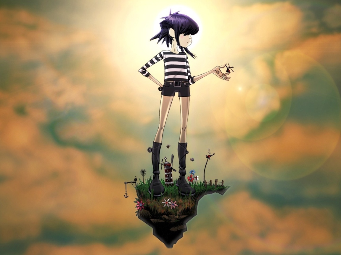 Девушка из мультфильма Gorillaz
