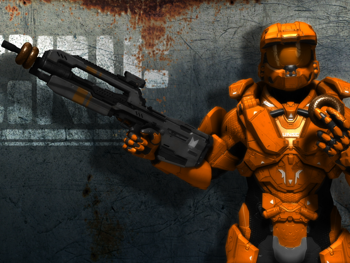 Оранжевый персонаж мультфильма Red vs. Blue