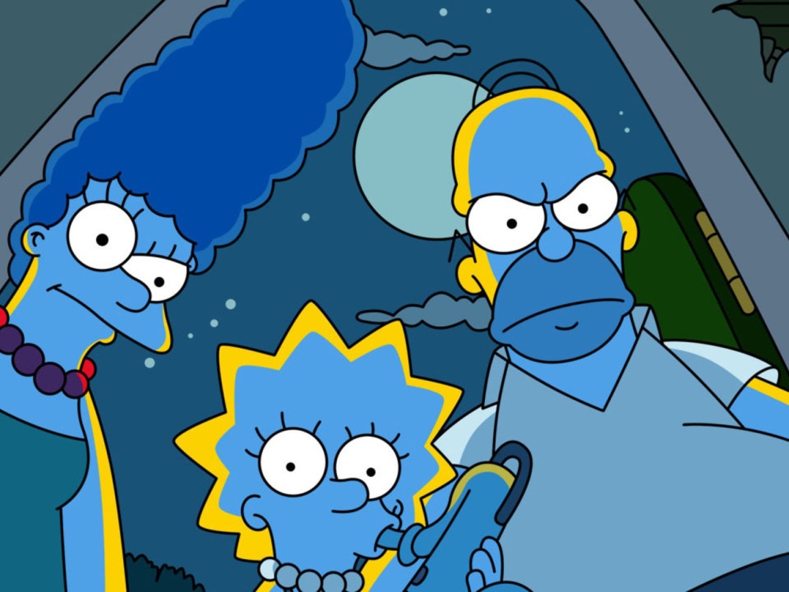 Симпсоны синего цвета