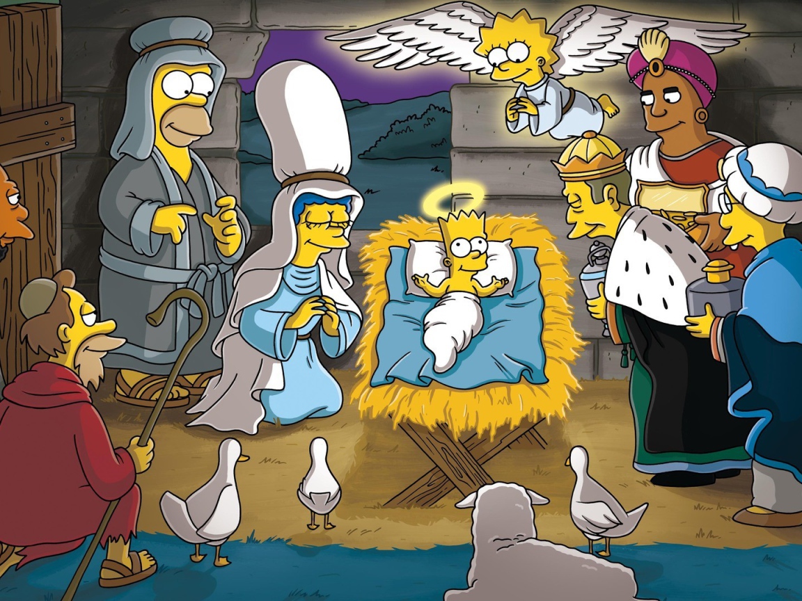 Симпсоны празднуют Рождество