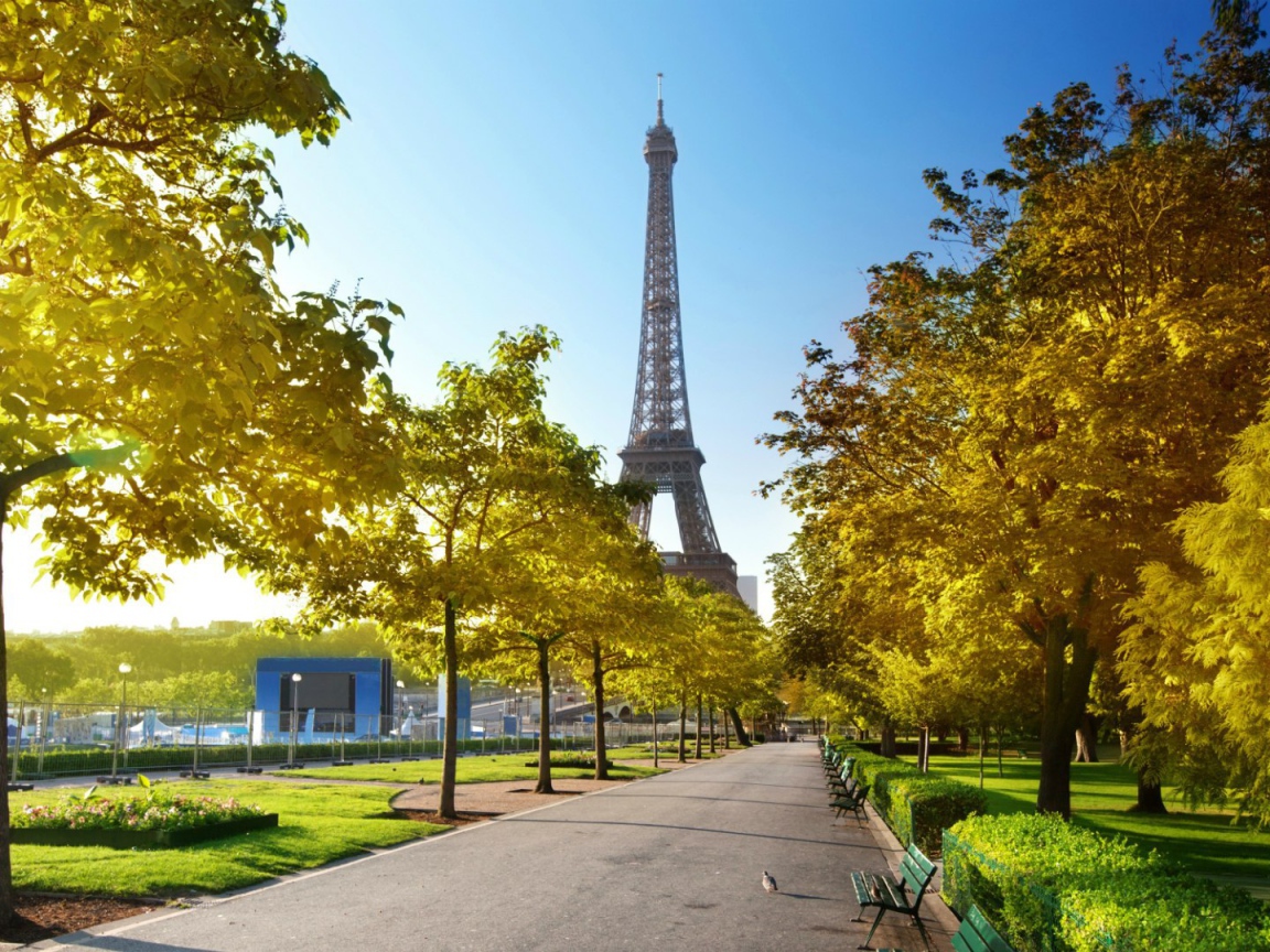 Осенняя аллея в Париже