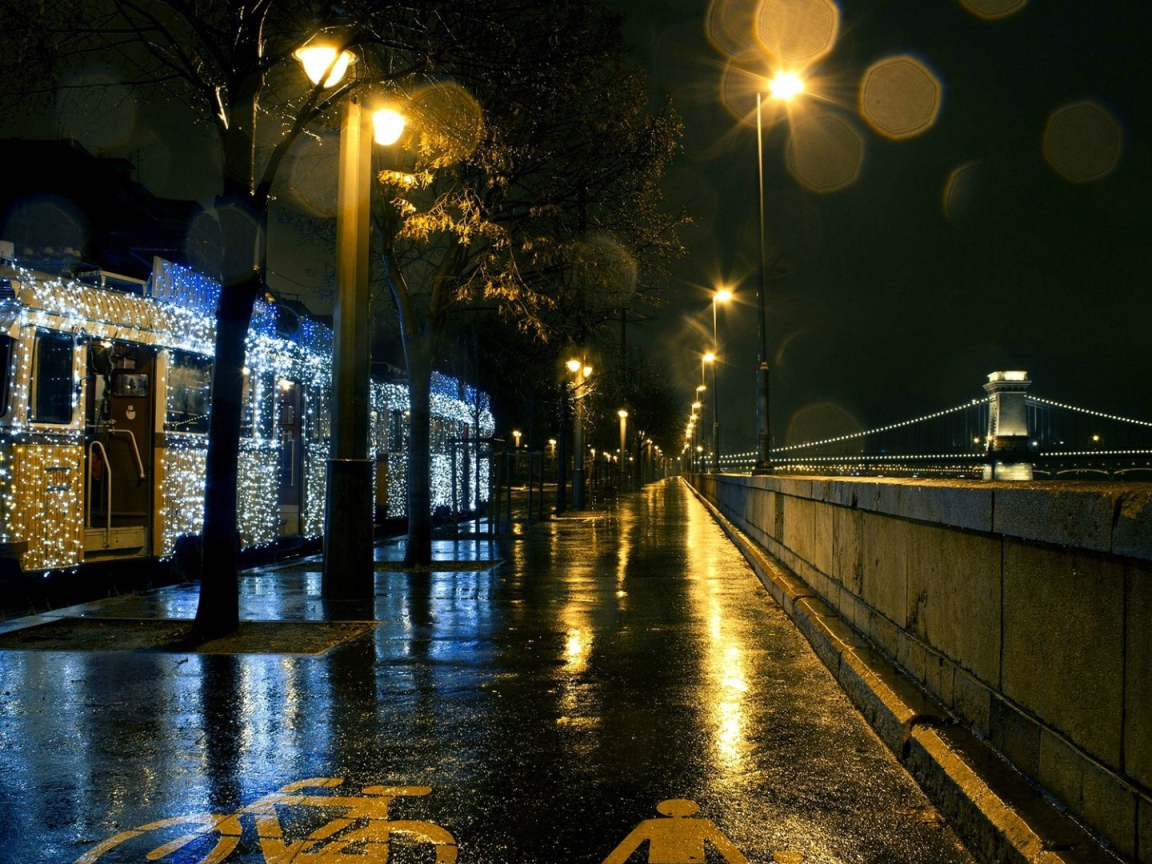 Рождественский трамвай в Будапеште, Венгрия
