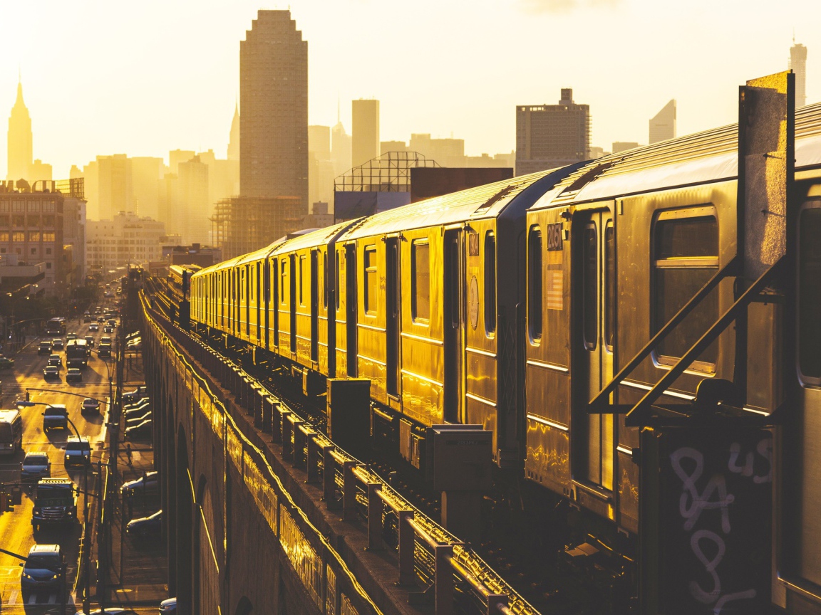 Надземное метро в Нью-Йорке