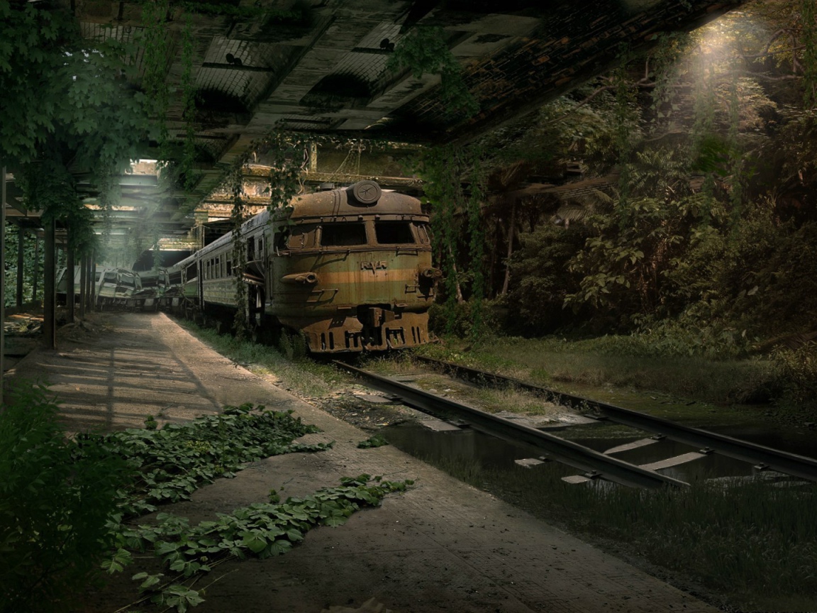 Заброшенный железнодорожный вокзал