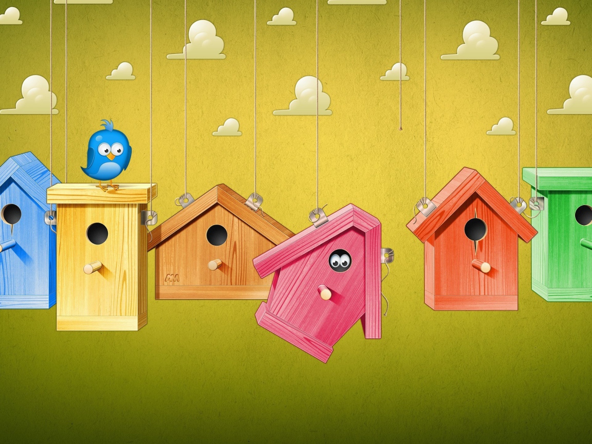 Яркие домики для птиц