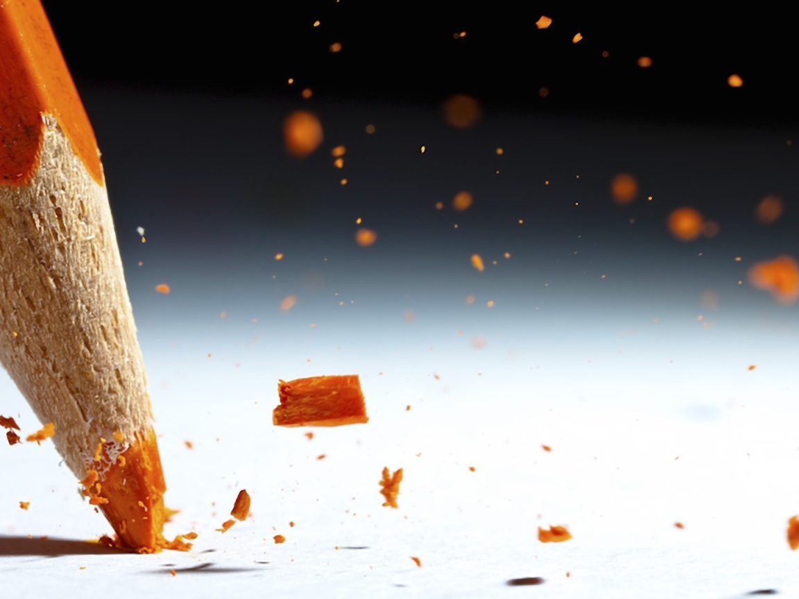 Крупный план оранжевого карандаша