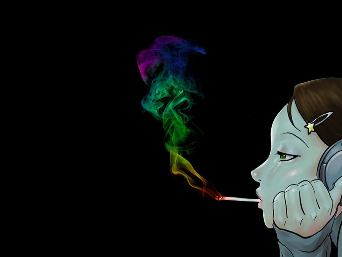 Красочный сигаретный дым