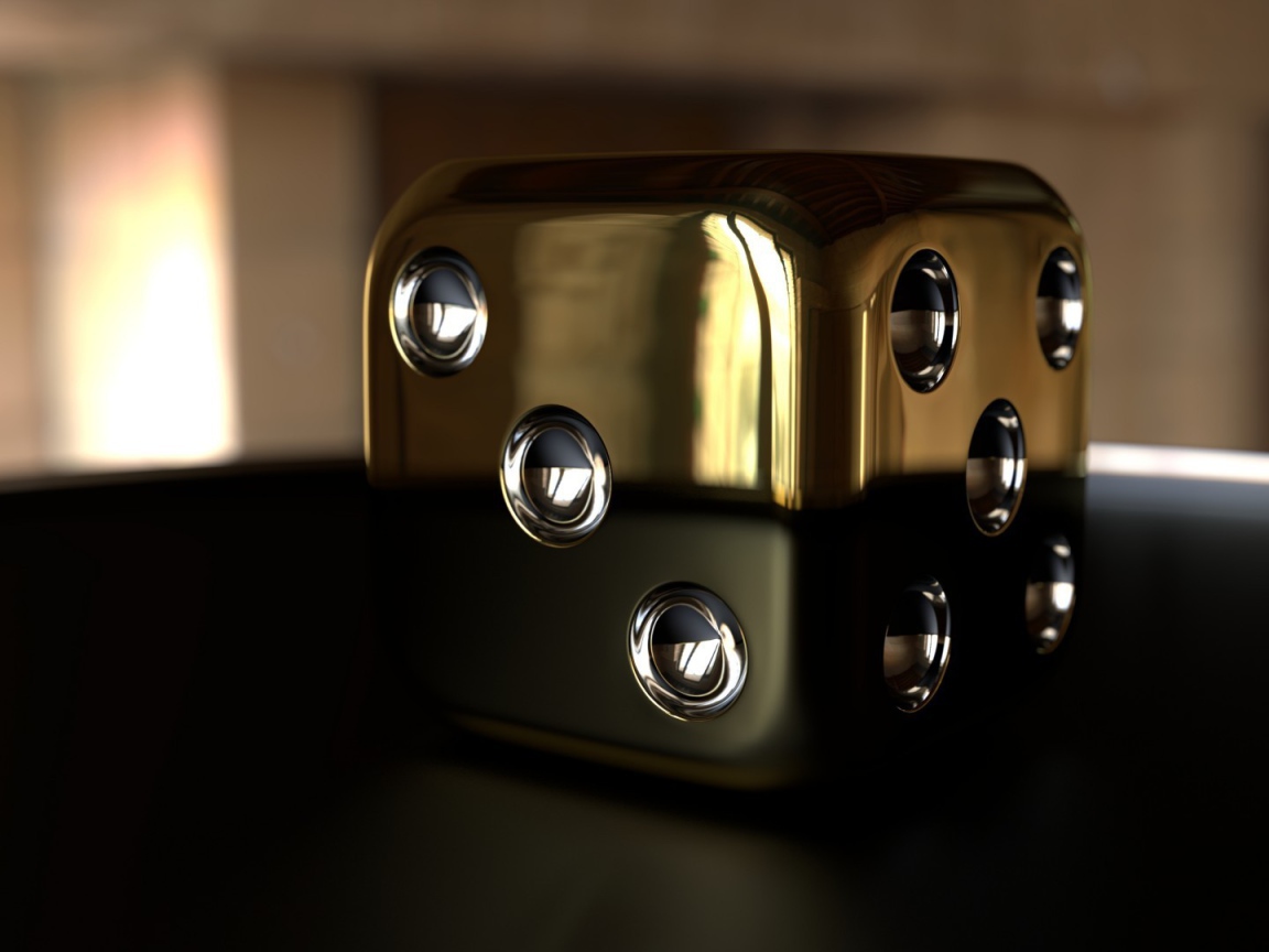 Игральный кубик из металла