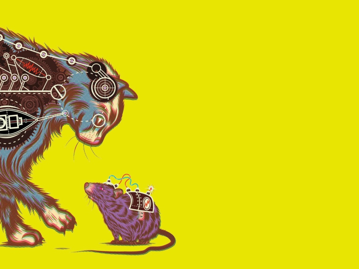 Электрический кот ловит электрическую мышь