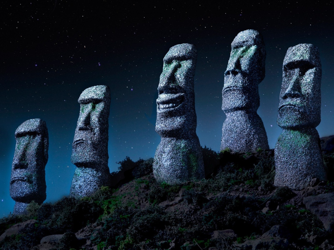 Забавные статуи на острове Пасхи