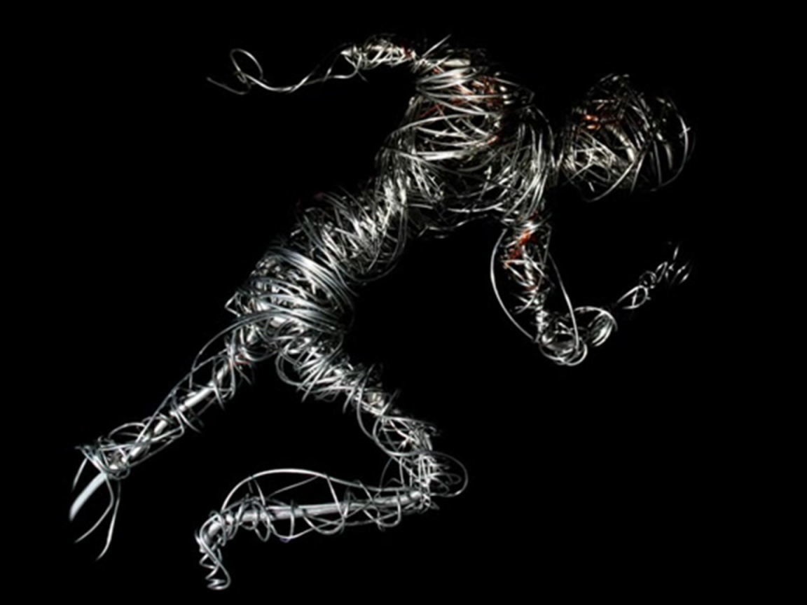 Фигура человека из проводов