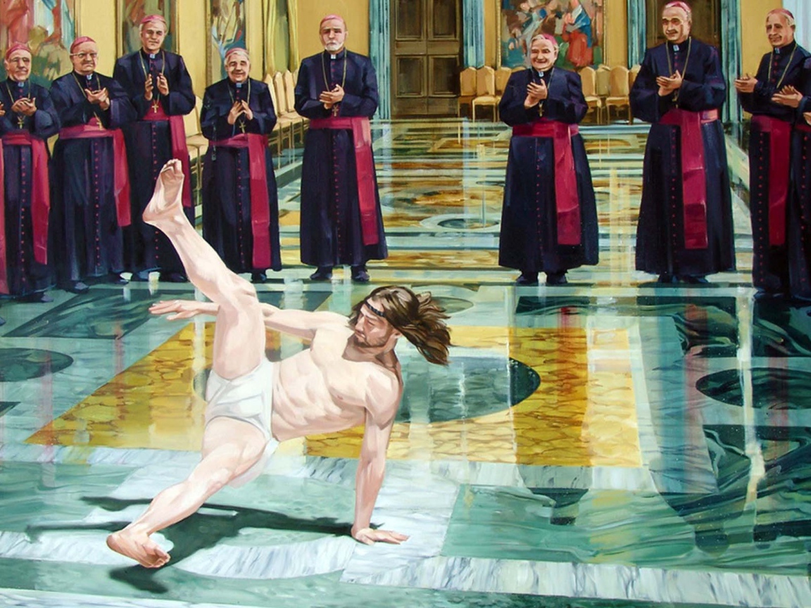 Иисус танцует брейк