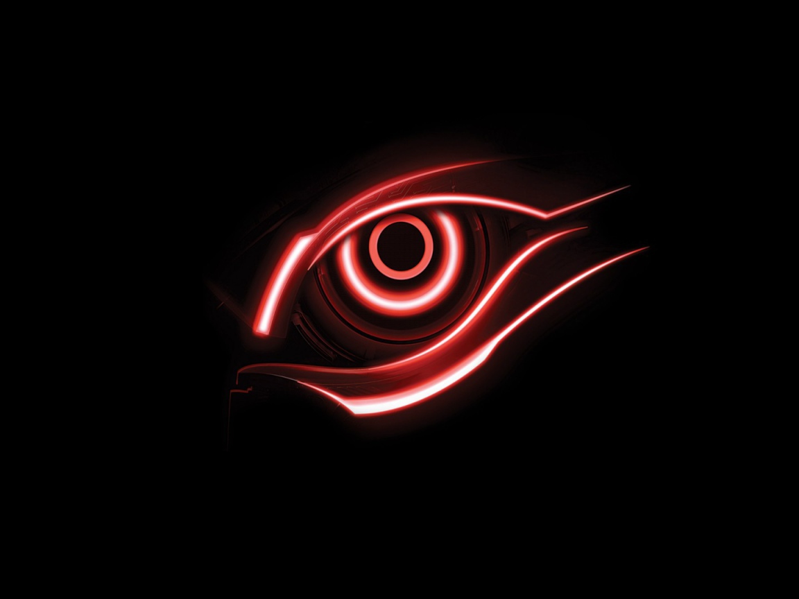 Всевидящий красный техно глаз