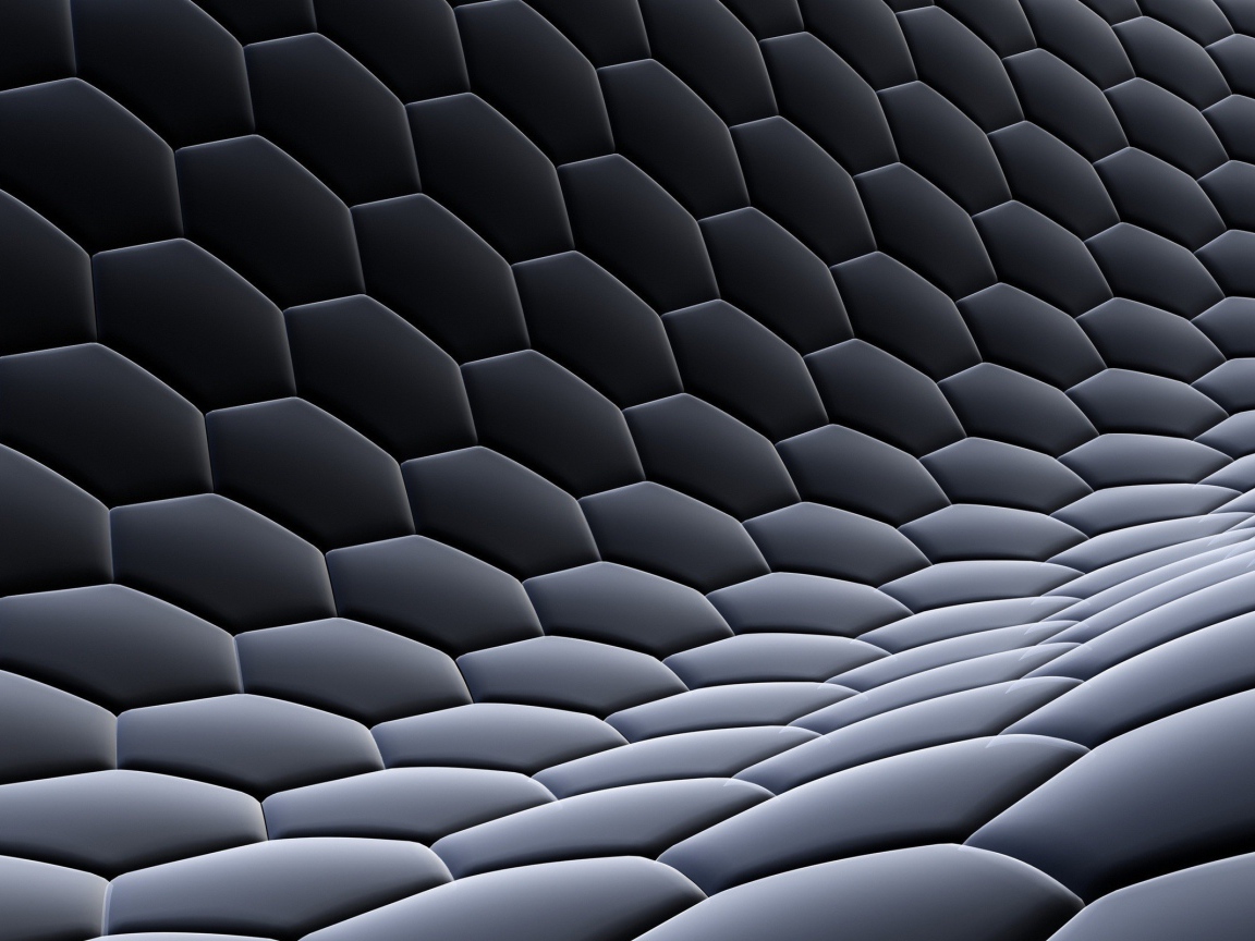 Изогнутая поверхность черных сот