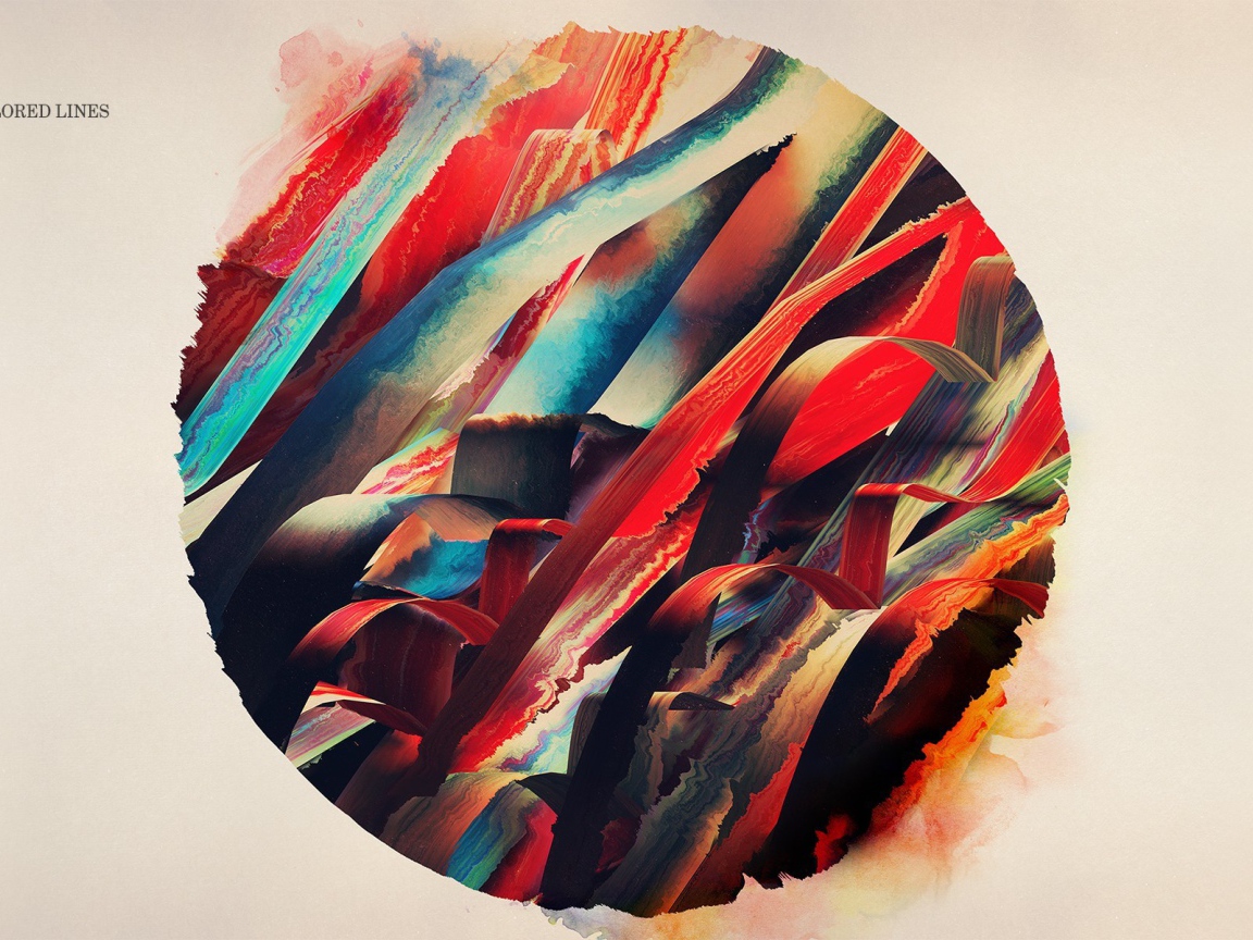 Цветные ленты в круге