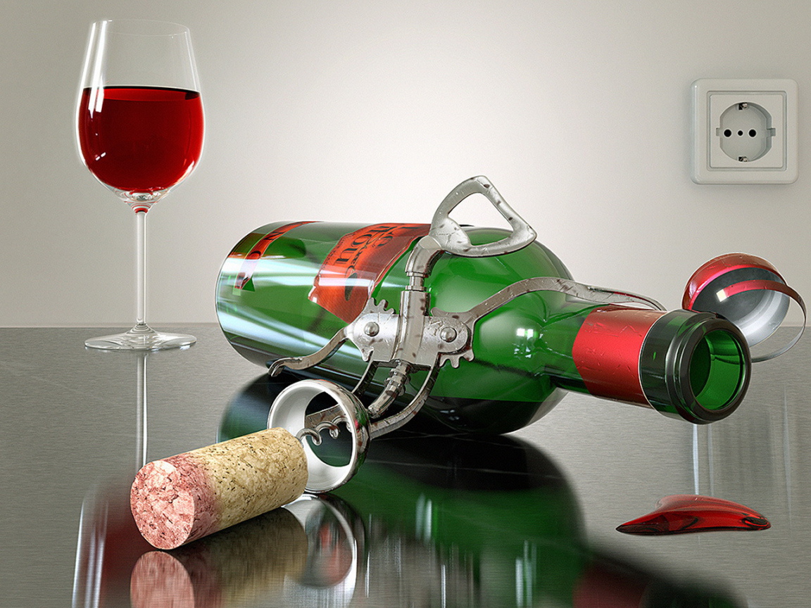 Креатив с бокалом вина