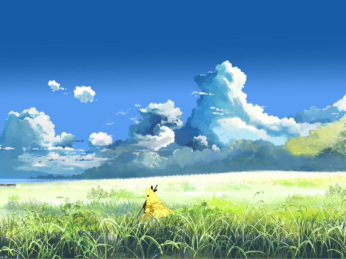 Картина с летним пейзажем