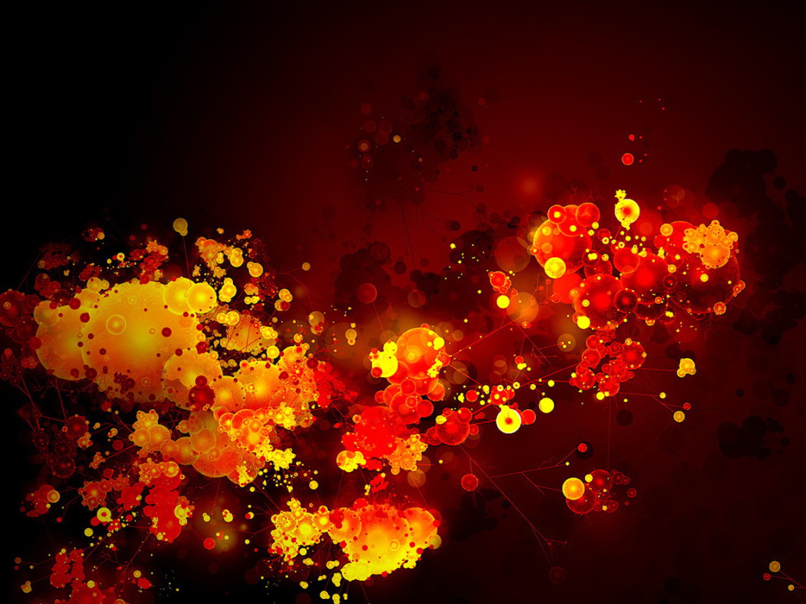 Желтые и красные пузыри