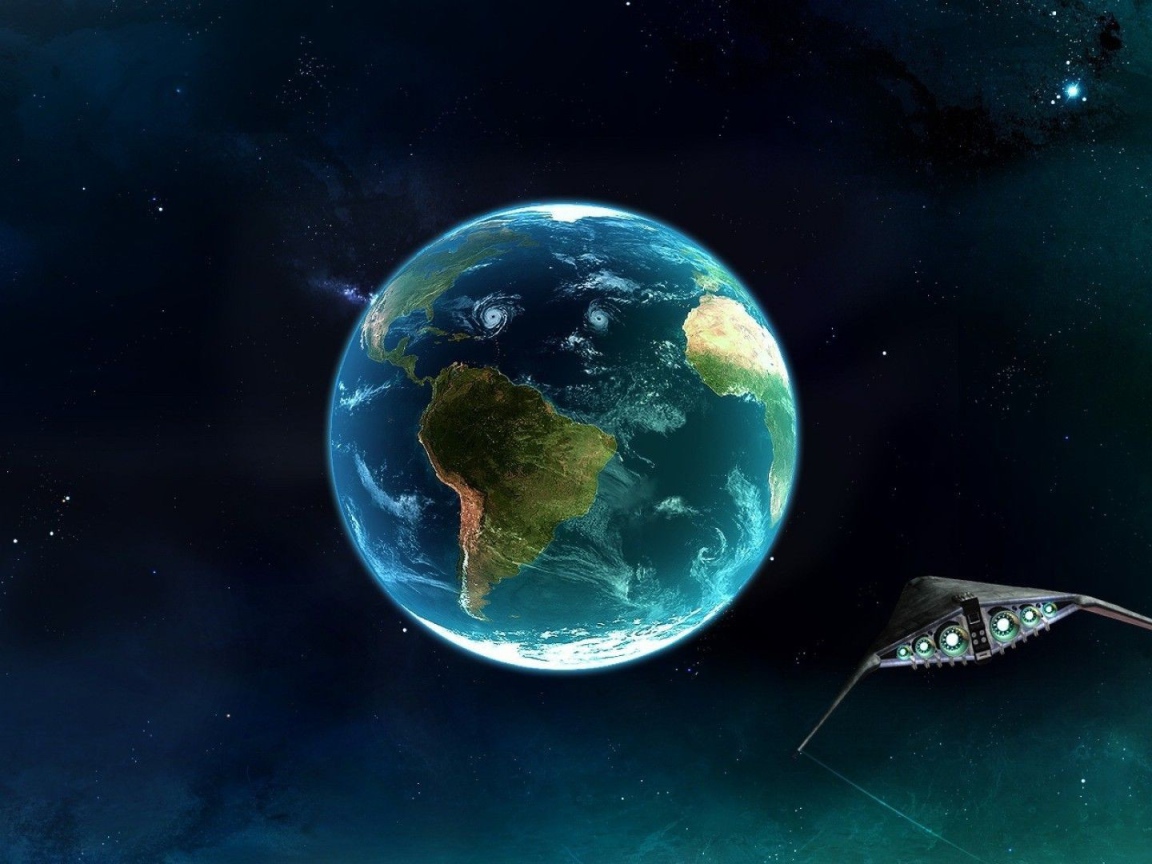 Корабль пришельцев направляется к Южной Америке