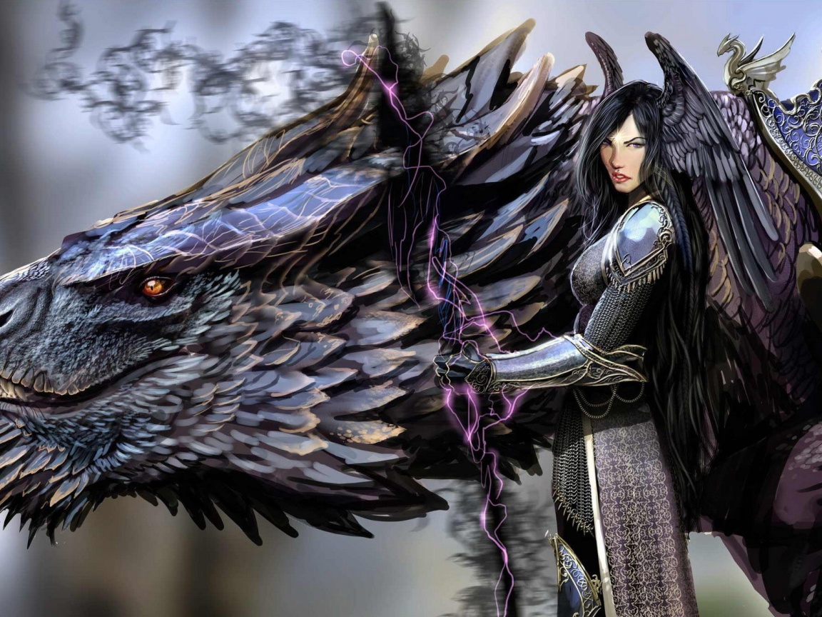 Anime girl holds power over the dragon