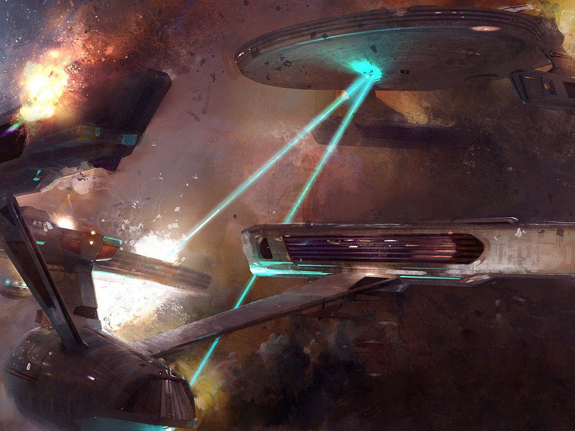 Сражение кораблей Стар Трек