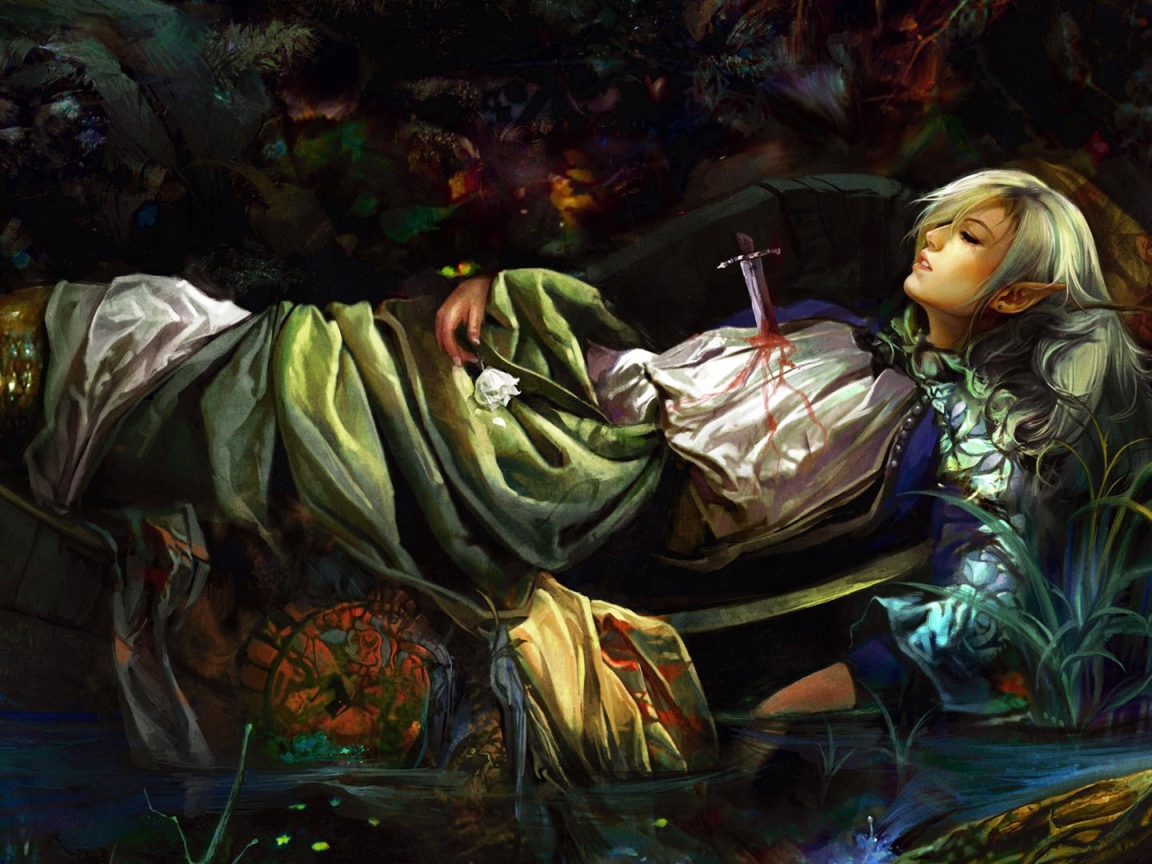 Сломанный клинок в груди у принцессы