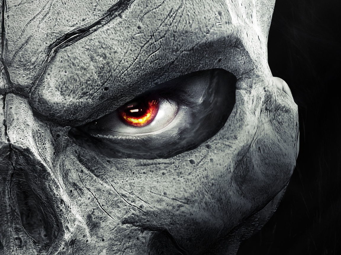 Глаз солдата в маске черепа