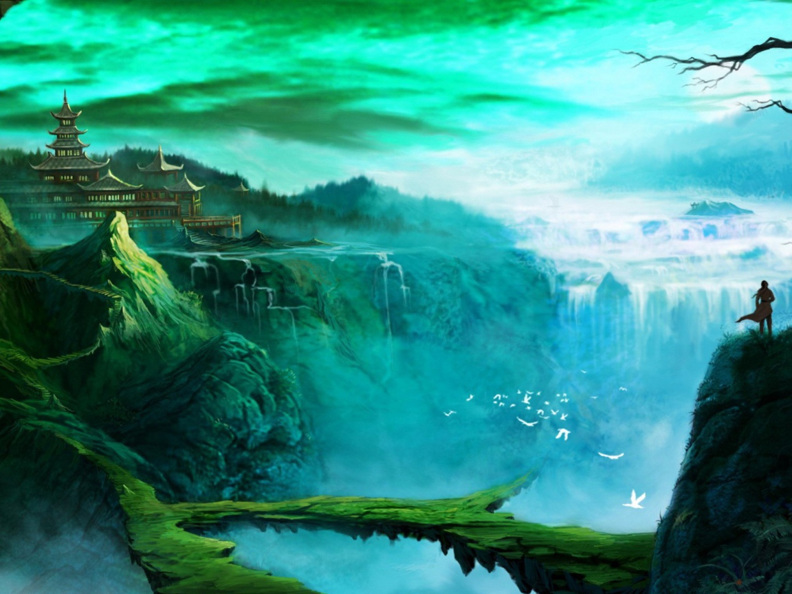 Фантастический мир среди водопадов