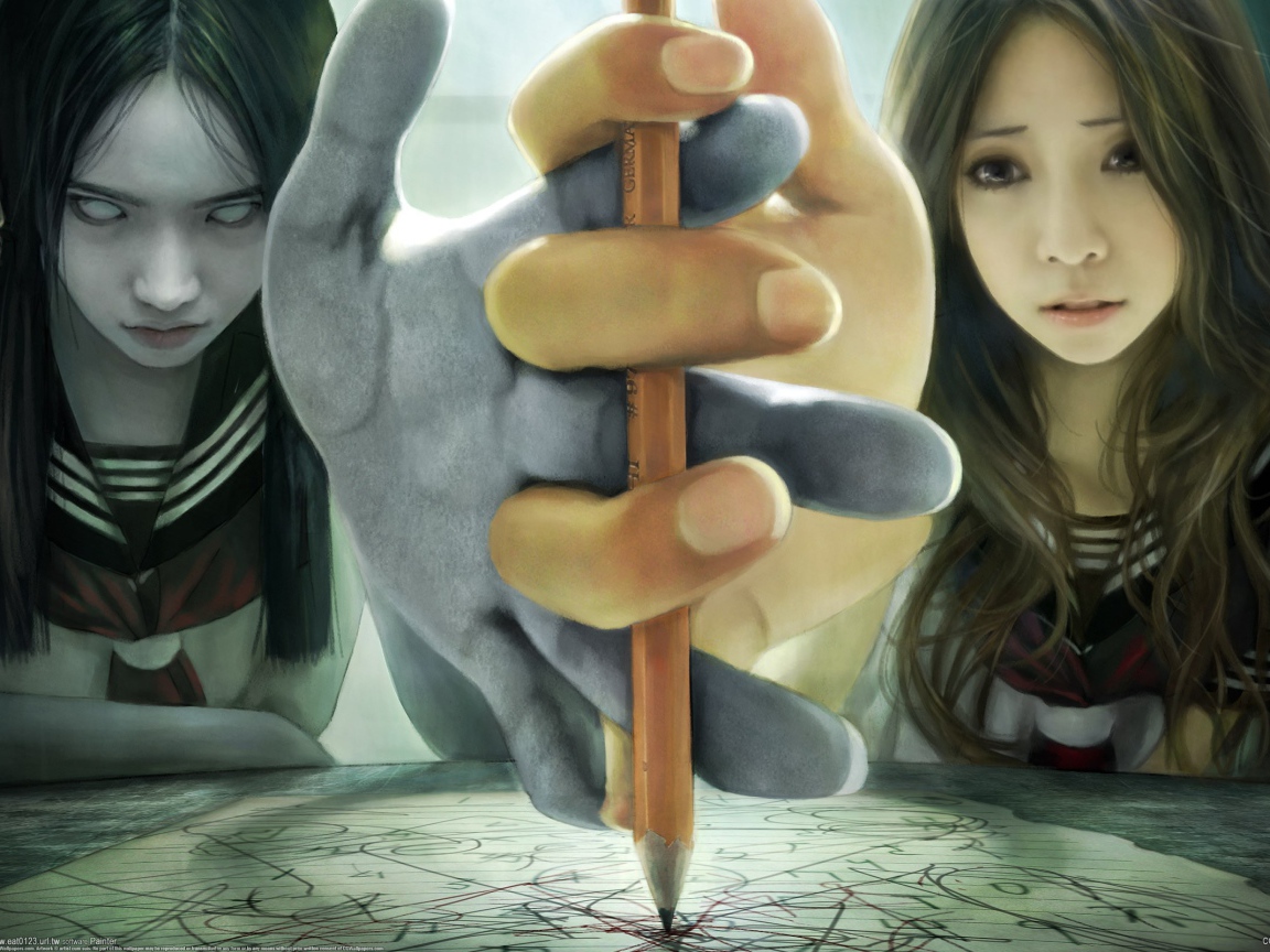 Борьба девушки со своей злой половиной