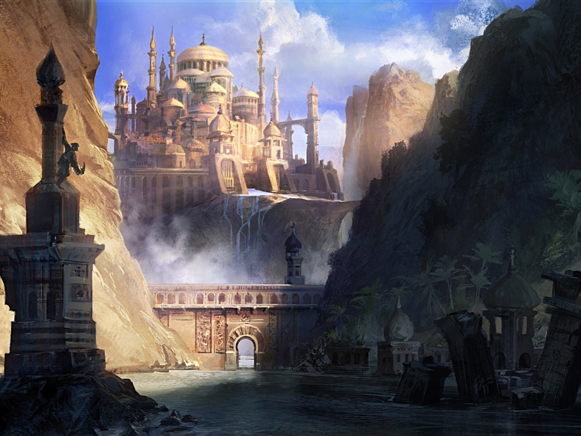 Мечеть на скале в сказочной стране