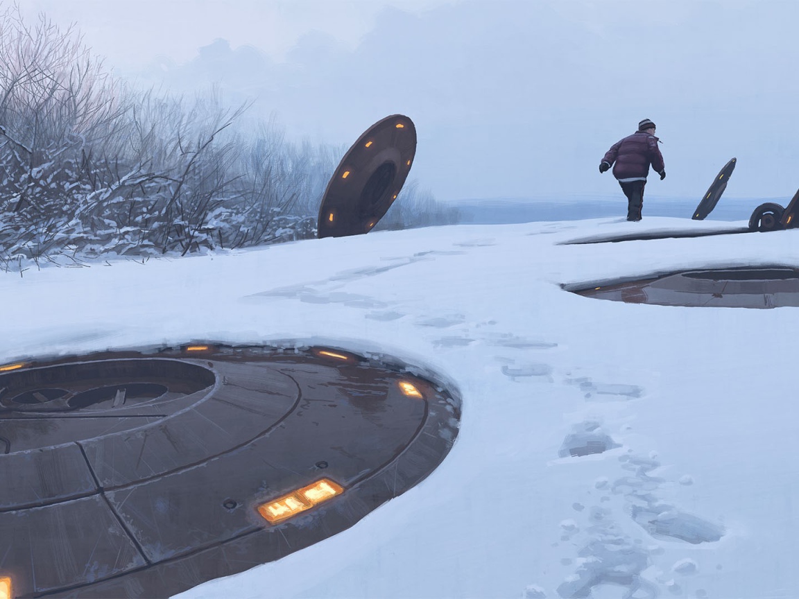 Открытые люки пусковых шахт для ракет