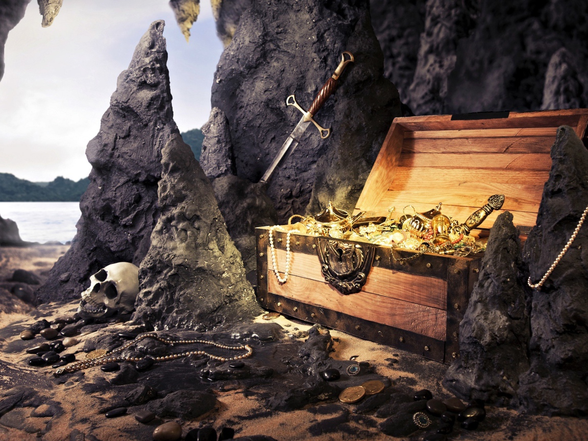 Сокровище пиратов в пещере
