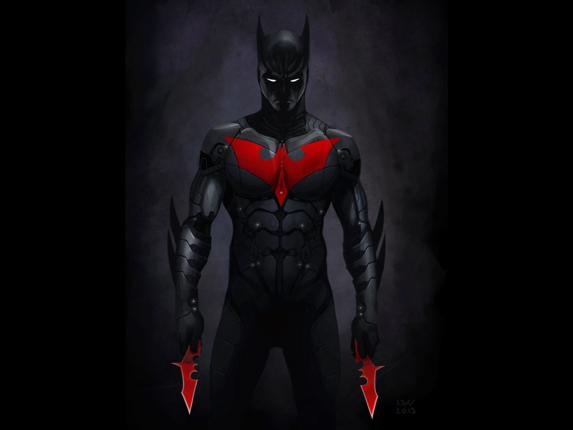 Красная летучая мышь на груди Бэтмана