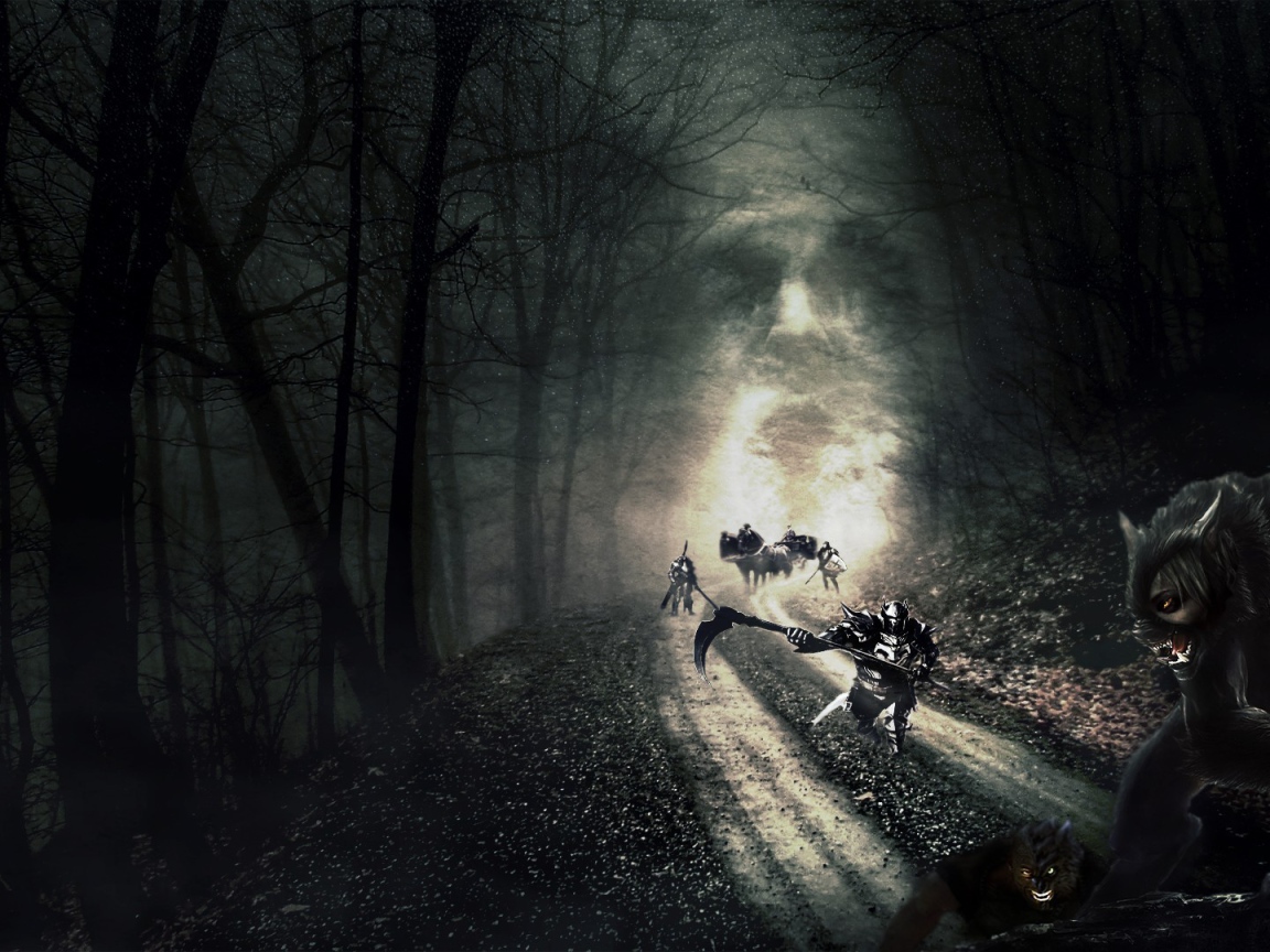 Дорога смерти в темном лесу