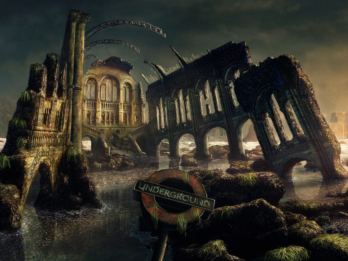 Руины на дне Темзы