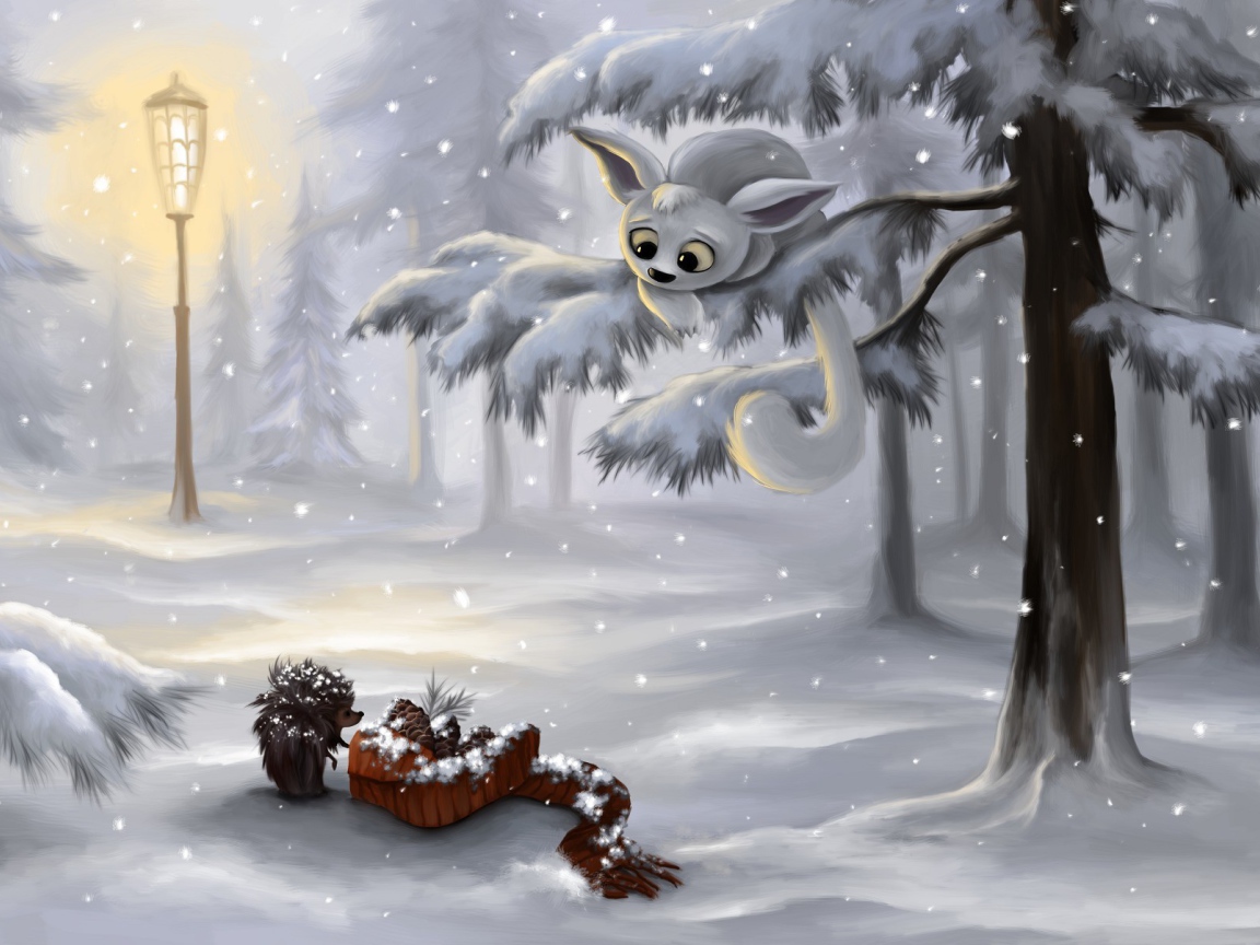 Зимняя сказка в лесу