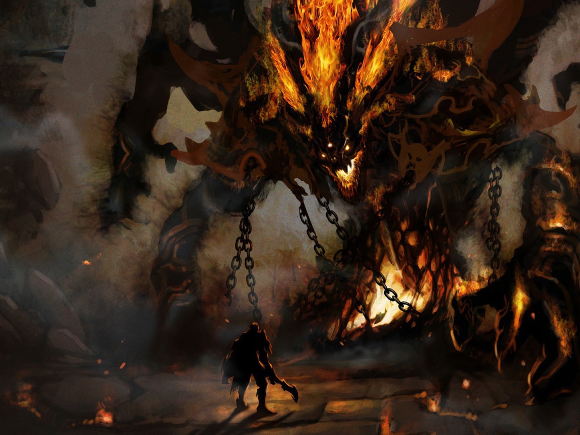 Неравная схватка с порождением демонов