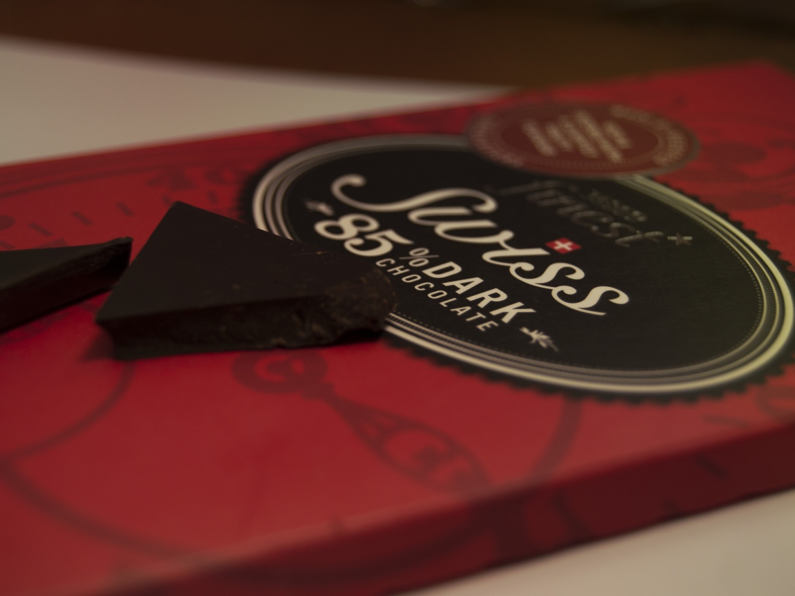 Плитка черного шоколада