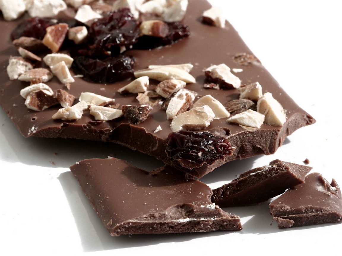 Шоколад с орехами и сухофруктами