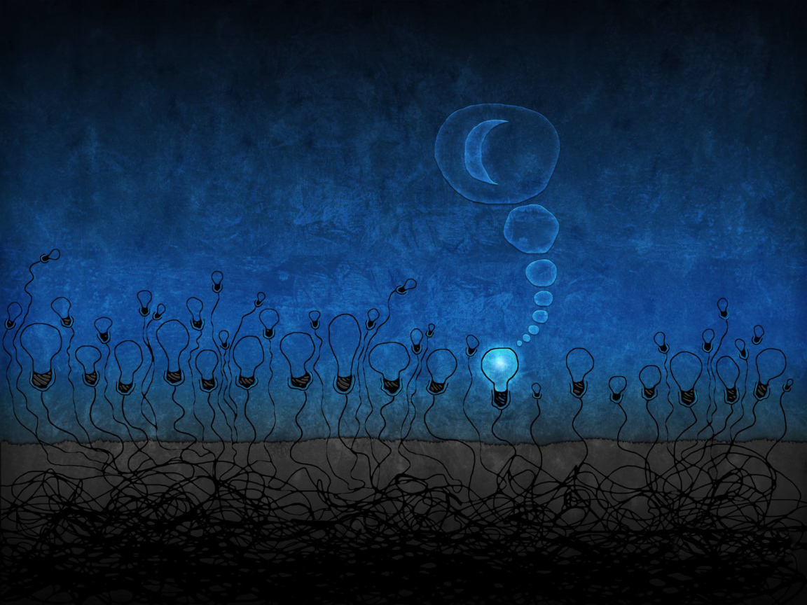 Лампочка мечтает стать луной