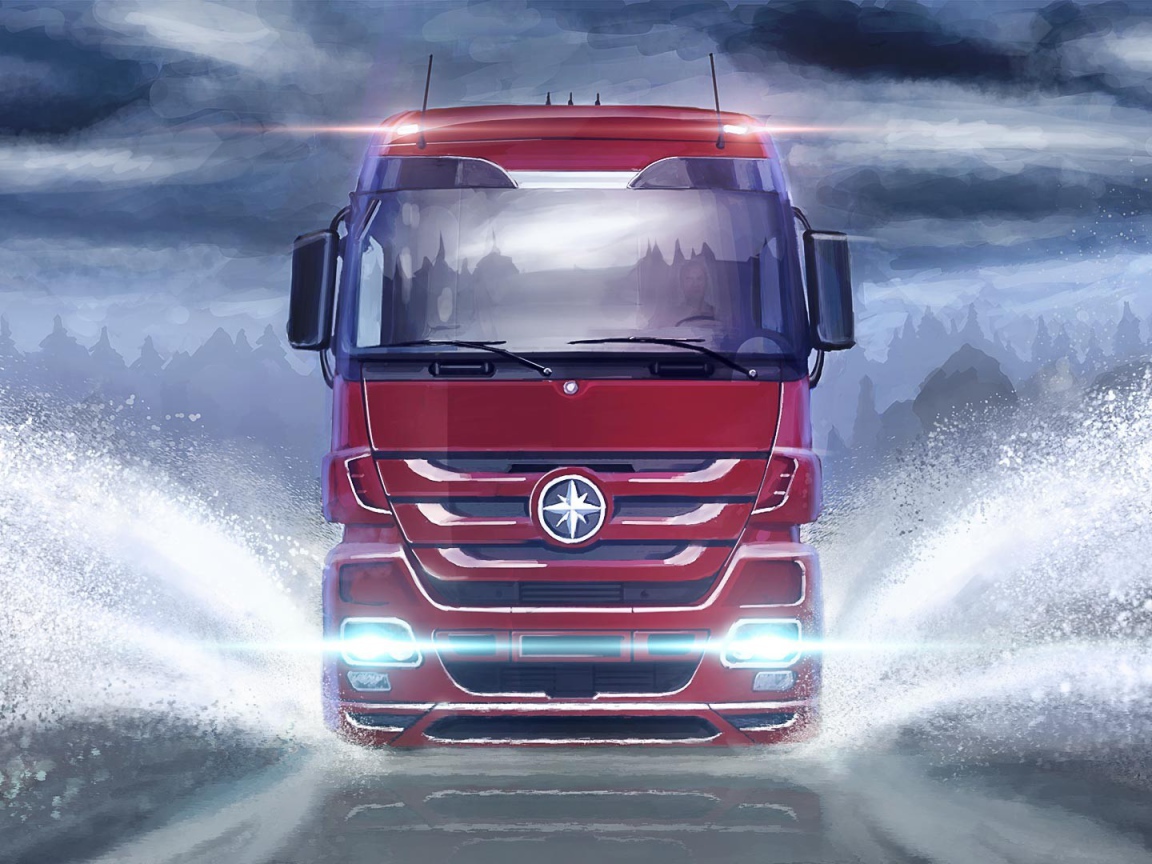 Грузовой автомобиль в игре симуляторе