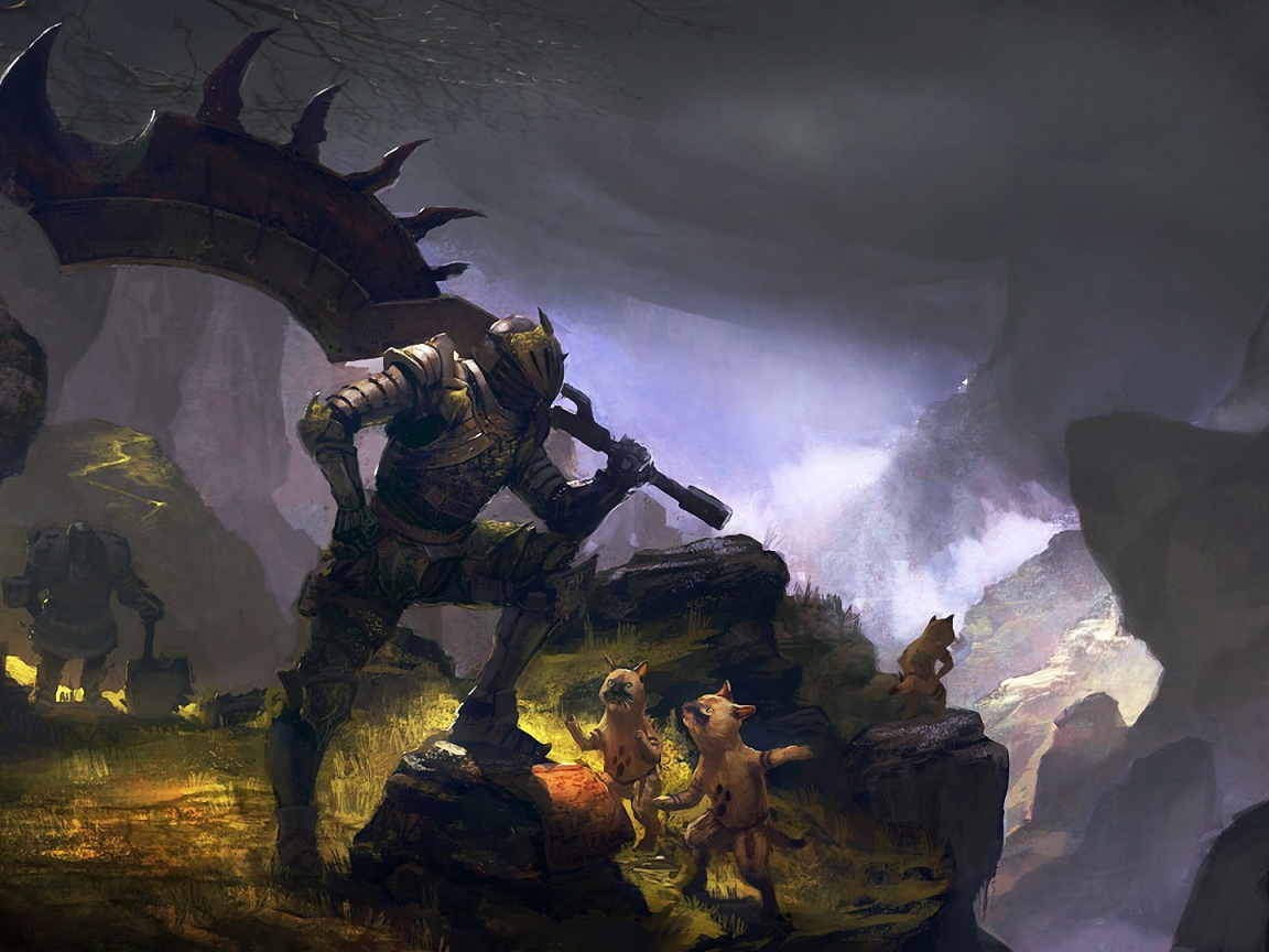 Воин с топором в игре Monster Hunter