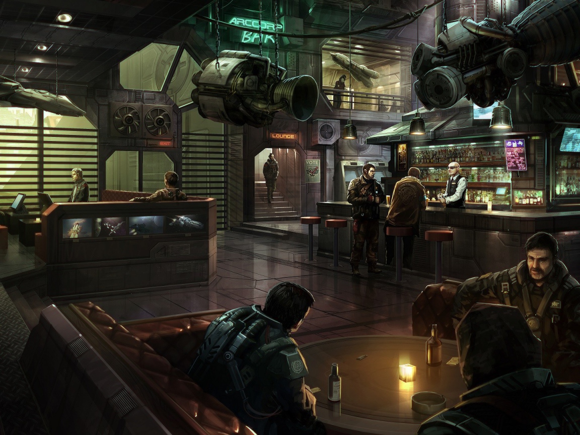 Бар для героев игры Star Citizen