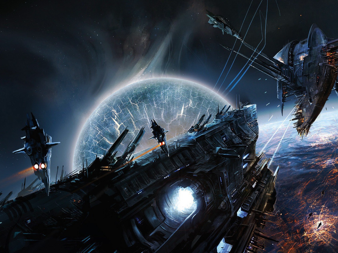 Сражение в космической стратегии EVE Online