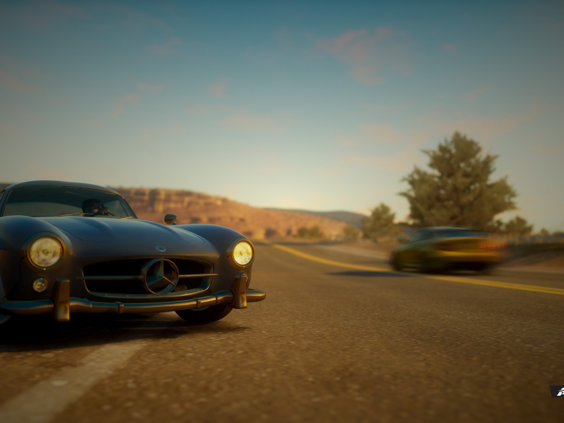 Коричневый Мерседес в игре Forza Horizon