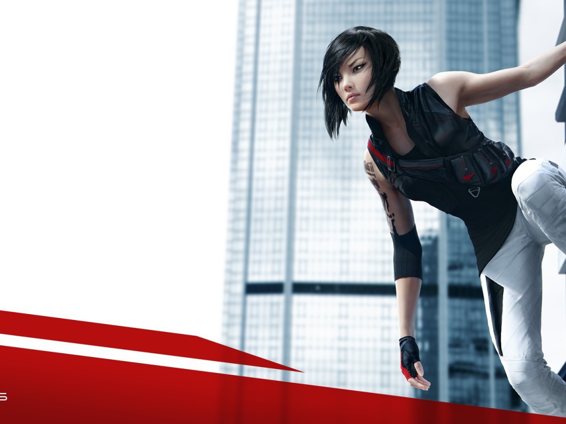 Брюнетка персонаж игры Mirror's Edge