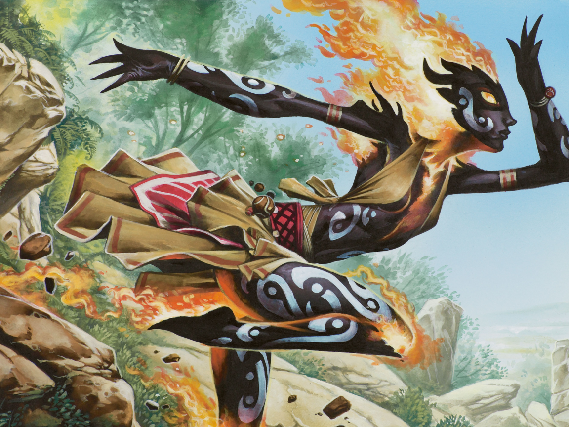 Горящая ведьма из игры Magic The Gathering