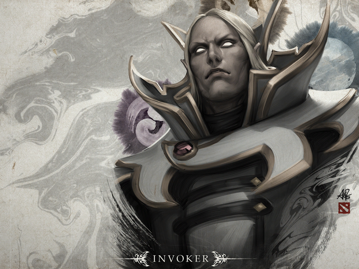 Эльф Инвокер в игре Dota 2
